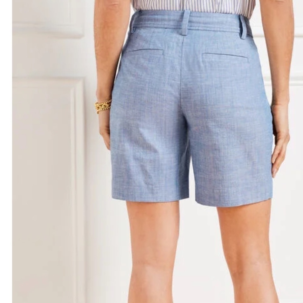 Talbots Blue Flat Front Shorts Lightweight and Versatile - Picture 5 of 7